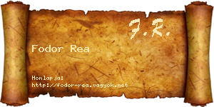 Fodor Rea névjegykártya